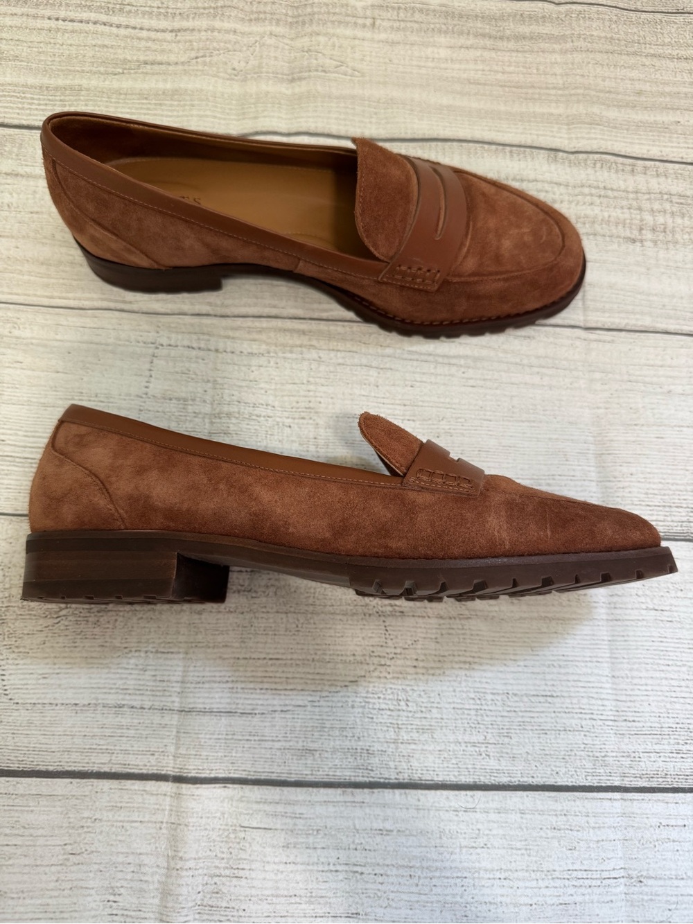 Talbots Brown Leather Penny Loafers